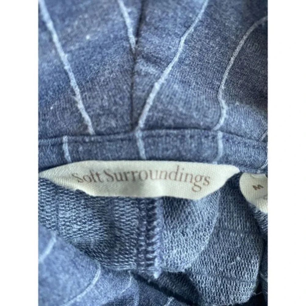 Soft Surroundings Lovett Top‎ Blue Waterfall Striped Tunic Top Size Medium - Picture 4 of 6